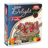 TURKOBABA Gourmet Coconut Coated Mixed Fruit Turkish Delight - 550g - TryAladdin