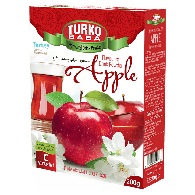 TURKOBABA Premium Apple Flavored Powder Drink Mix - 200g - TryAladdin