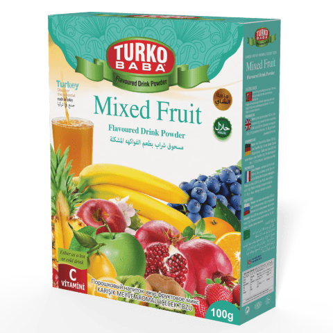 TURKOBABA Premium Assorted Fruit Flavor Powder Drink Mix - 100g - TryAladdin