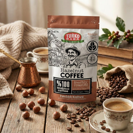 TURKOBABA Premium Hazelnut Flavored Arabica Coffee - 100g - TryAladdin