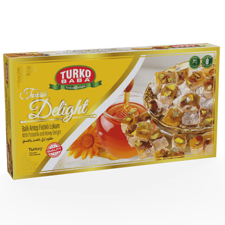 TURKOBABA Premium Honey Pistachio Turkish Delight - 400g - TryAladdin