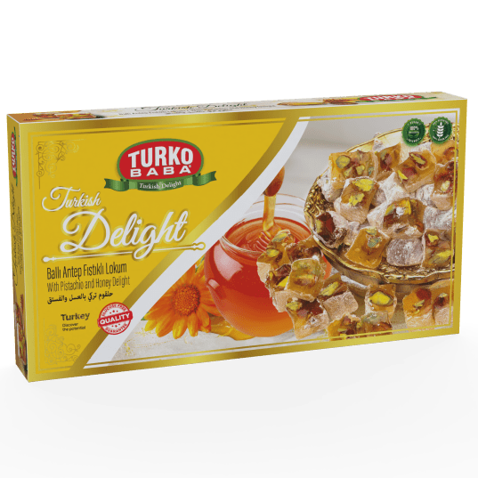 TURKOBABA Premium Honey Pistachio Turkish Delight - 400g - TryAladdin