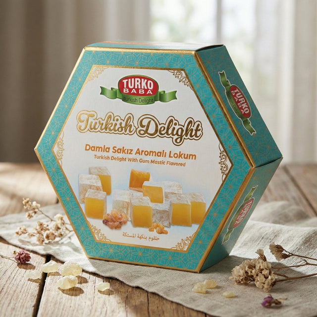 TURKOBABA Premium Mastic Flavored Turkish Delight - 250g - TryAladdin