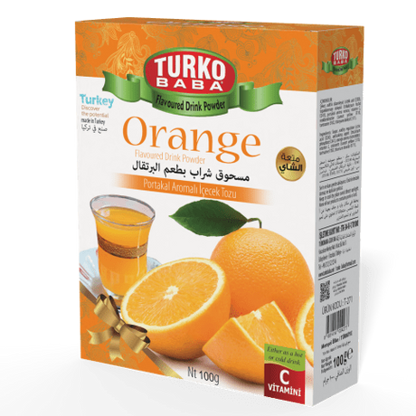 TURKOBABA Premium Orange Flavored Instant Powder Drink Mix - 100g - TryAladdin