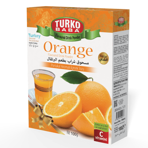 TURKOBABA Premium Orange Flavored Instant Powder Drink Mix - 100g - TryAladdin