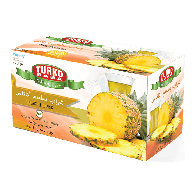 TURKOBABA Premium Pineapple Herbal Tea Bags - 20 Count - TryAladdin