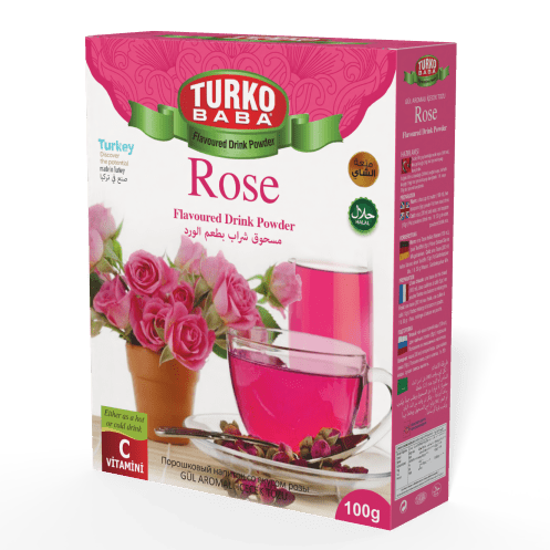 TURKOBABA Premium Rose Flavored Instant Drink Mix - 100g - TryAladdin