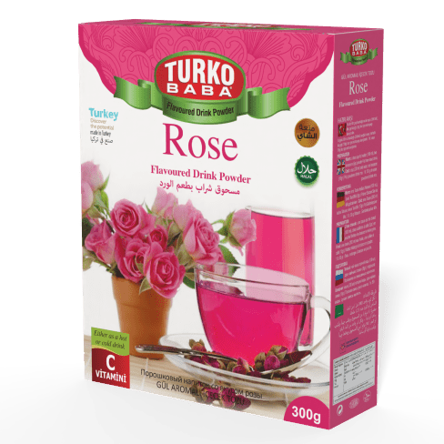 TURKOBABA Premium Rose Flavored Powder Drink Concentrate - 300g - TryAladdin