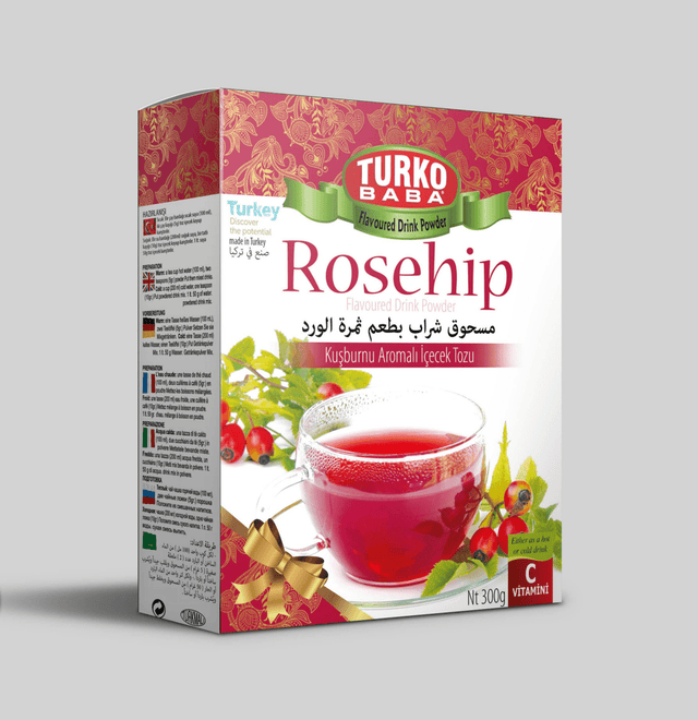 TURKOBABA Premium Rosehip Flavored Powder Drink Mix - 300g - TryAladdin