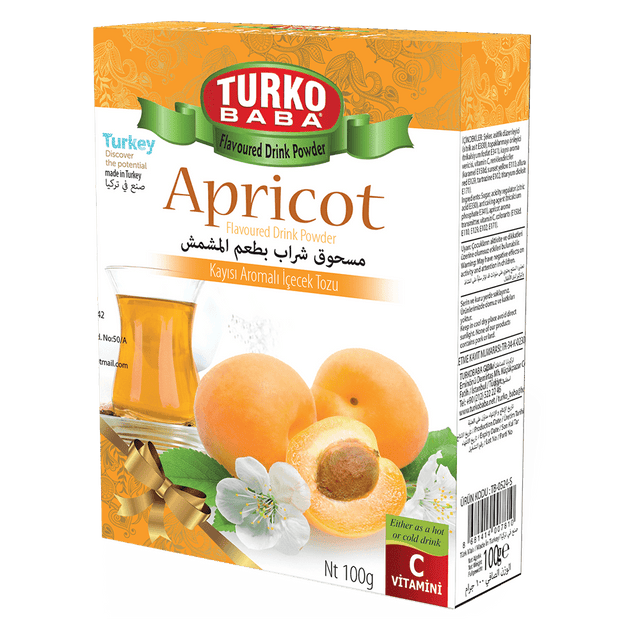 TURKOBABA Professional Apricot Flavored Instant Drink Powder - 100g - TryAladdin
