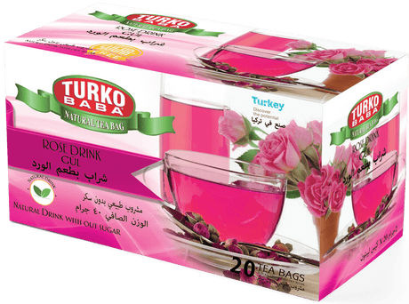 TURKOBABA Professional Aromatic Rose Herbal Tea Bags - 20 Count - TryAladdin