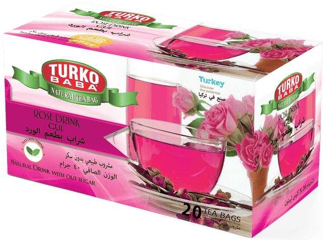 TURKOBABA Professional Aromatic Rose Herbal Tea Bags - 20 Count - TryAladdin