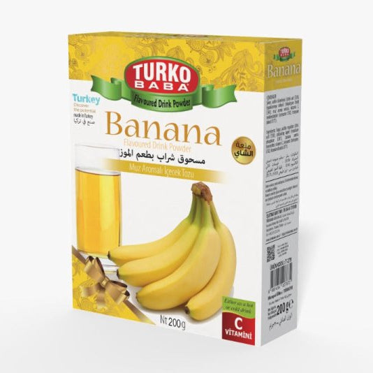 TURKOBABA Professional Banana Flavored Instant Drink Powder - 200g - TryAladdin