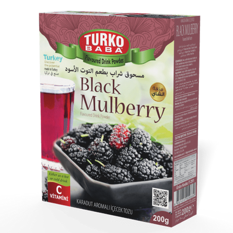 TURKOBABA Professional Black Mulberry Flavored Powder Drink Mix - 200g - TryAladdin