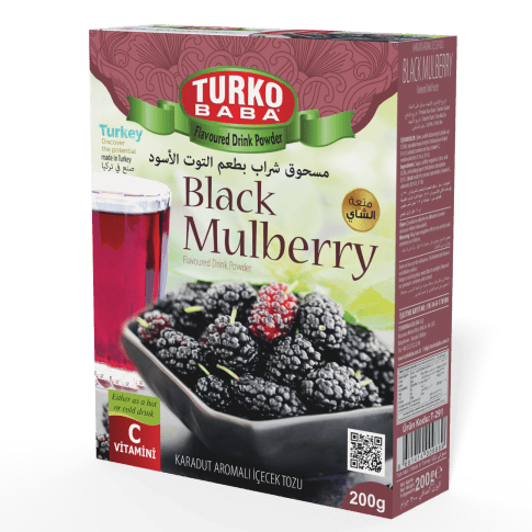 TURKOBABA Professional Black Mulberry Flavored Powder Drink Mix - 200g - TryAladdin