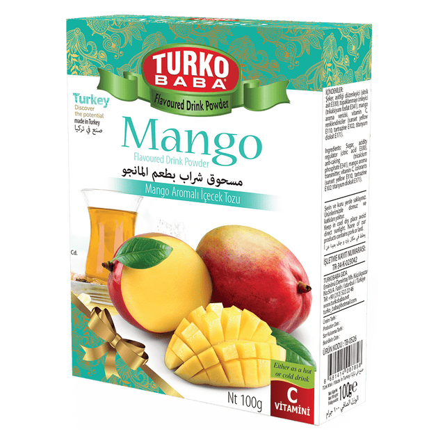 TURKOBABA Professional Mango Flavor Beverage Powder - 100g - TryAladdin