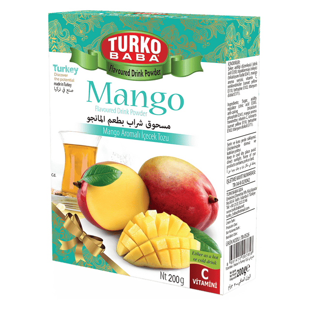 TURKOBABA Professional Mango Flavored Instant Drink Powder - 200g - TryAladdin