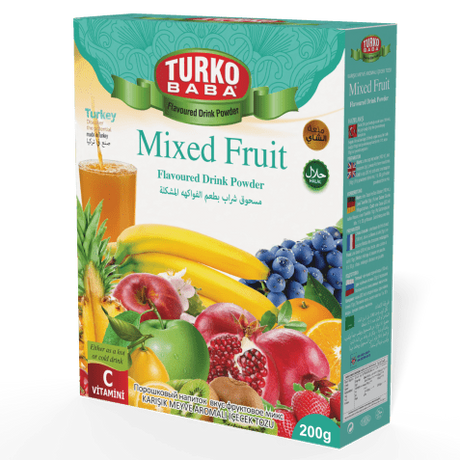 TURKOBABA Professional Mixed Fruit Flavored Instant Drink Powder - 200g - TryAladdin