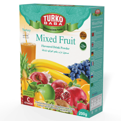TURKOBABA Professional Mixed Fruit Flavored Instant Drink Powder - 200g - TryAladdin