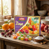 TURKOBABA Professional Mixed Fruit Turkish Delight Assorted Flavor Premium Loukoum - 225g - TryAladdin