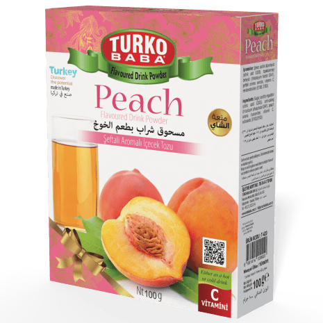 TURKOBABA Professional Peach Instant Drink Mix - 100g - TryAladdin