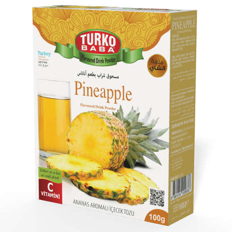 TURKOBABA Professional Pineapple Flavored Instant Drink Powder Mix - 100g - TryAladdin