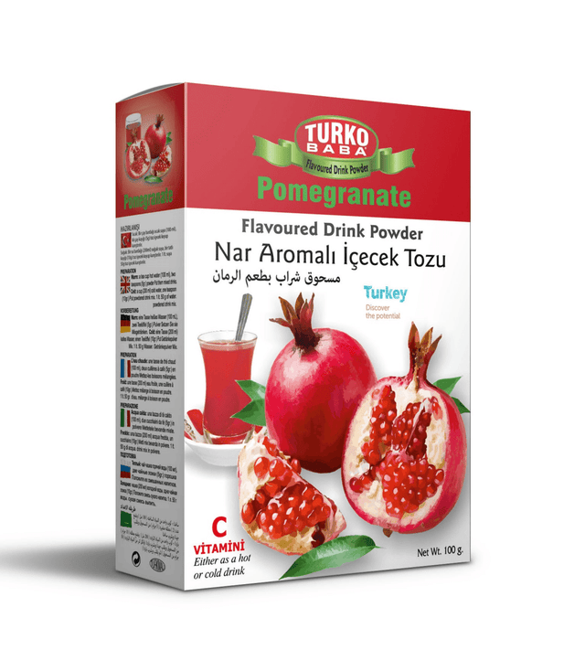 TURKOBABA Professional Pomegranate Flavored Powder Drink Mix - 100g - TryAladdin