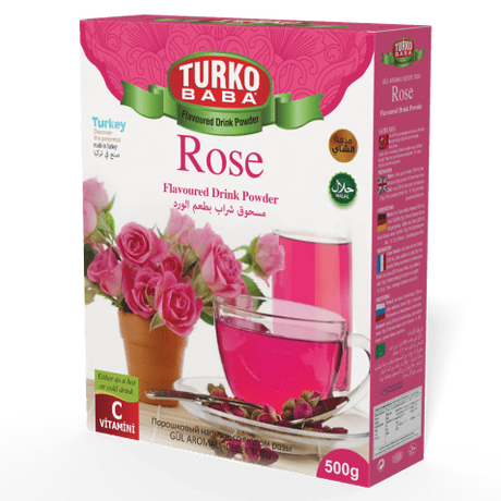 TURKOBABA Professional Rose Flavored Drink Mix Powder - 500g - TryAladdin