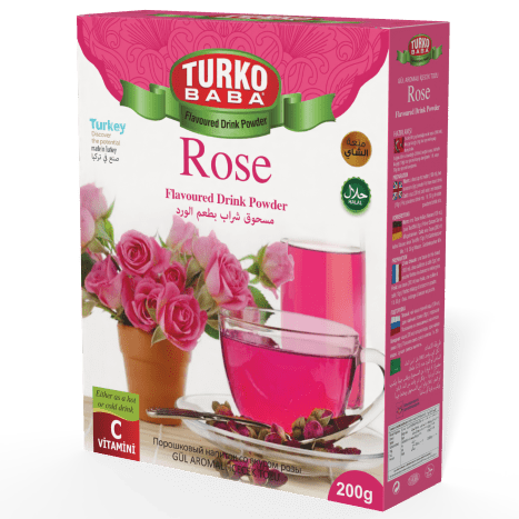 TURKOBABA Professional Rose Flavored Instant Drink Mix - 200g - TryAladdin