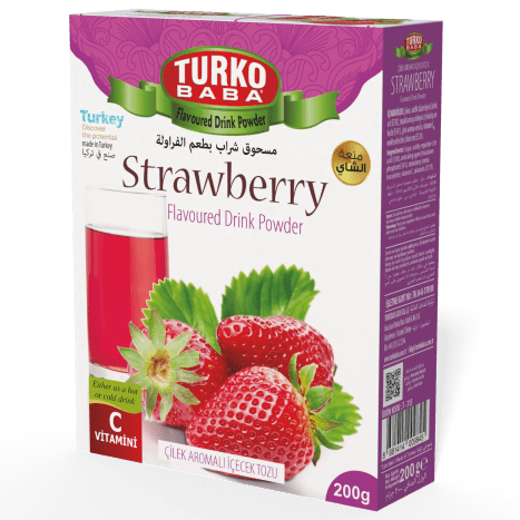 TURKOBABA Professional Strawberry Flavor Drink Mix Powder - 200g - TryAladdin