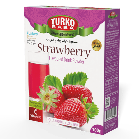 TURKOBABA Professional Strawberry Flavored Instant Drink Powder - 100g - TryAladdin