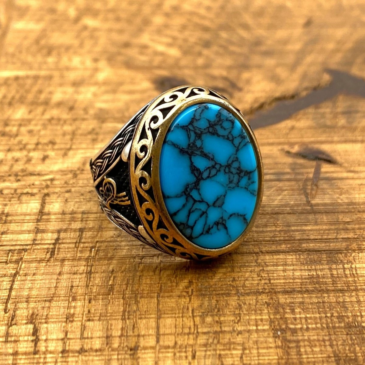 Turquoise Men's Handmade Ring