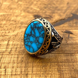 Turquoise Men's Handmade Ring