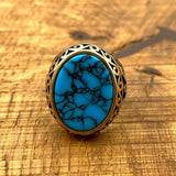 Turquoise Men's Handmade Ring