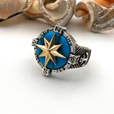 Turquoise Men's Handmade Silver Ring