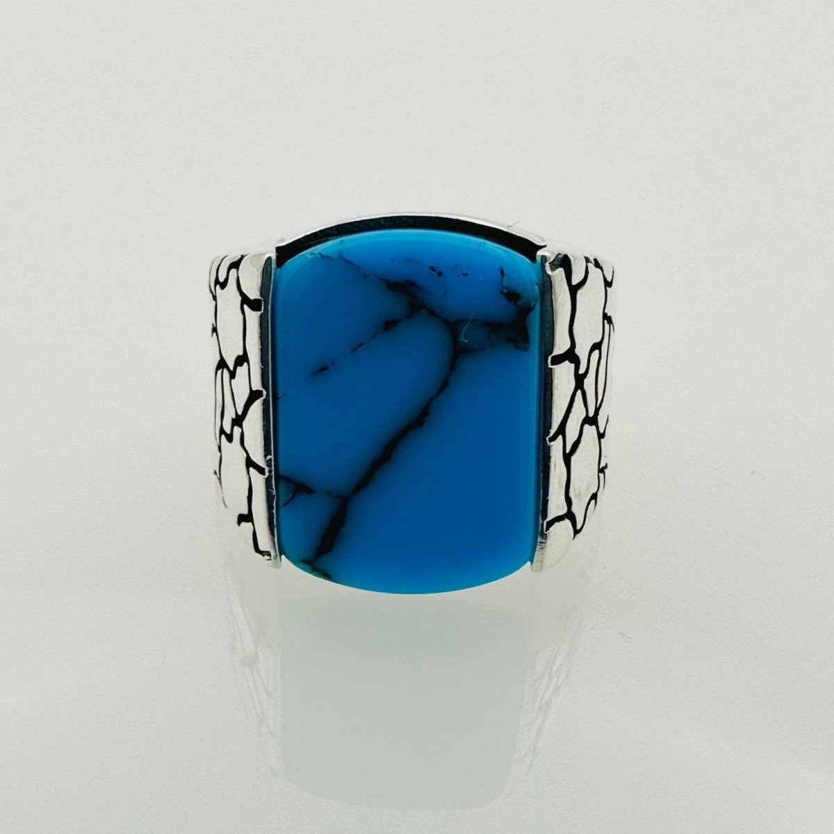 Turquoise Men's Natural Stone Ring