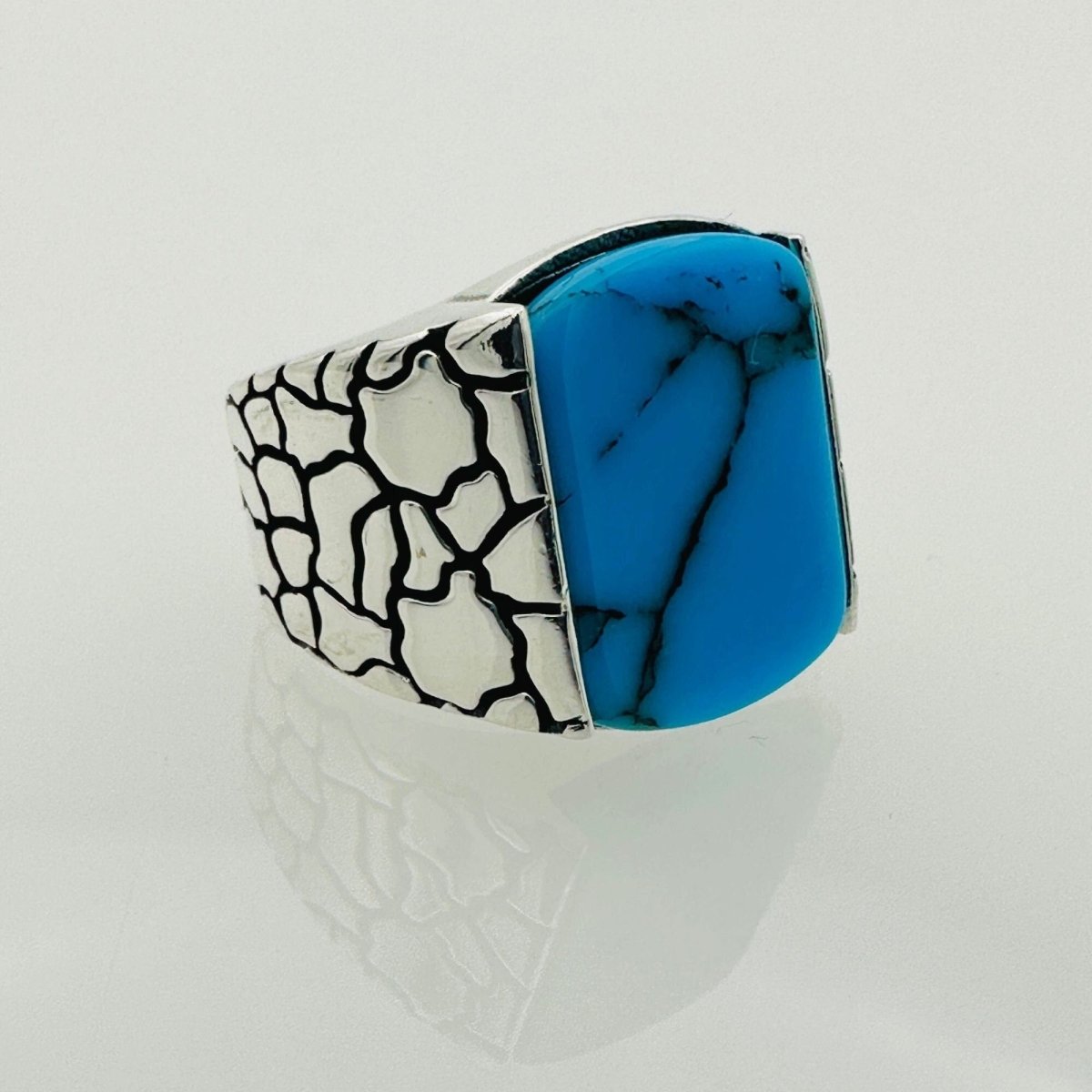 Turquoise Men's Natural Stone Ring