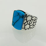 Turquoise Men's Natural Stone Ring