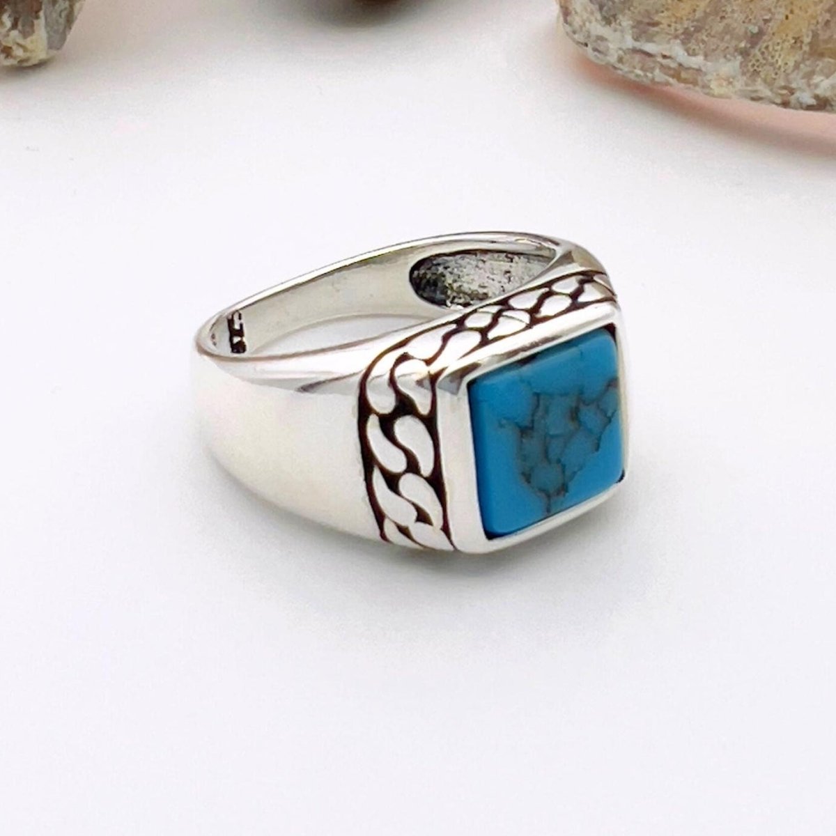 Turquoise Men's Silver Ring