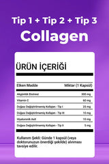 Type 1, 2, 3 Collagen, Hyaluronic Acid & Vitamin C - 60 Capsules - TryAladdin