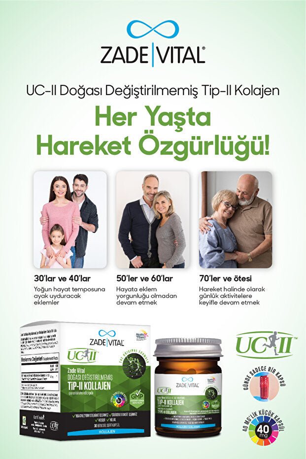 Type 2 Collagen Supplement - 30 Herbal Hard Capsules - TryAladdin