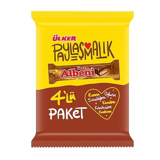 Ulker | Albeni Chocolate Covered Wafer Bar with Caramel 4x40g