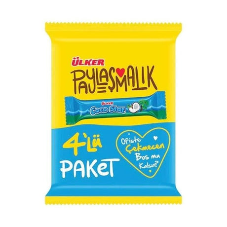 Ulker | Cocostar Chocolate Bar with Coconuts 4x25g