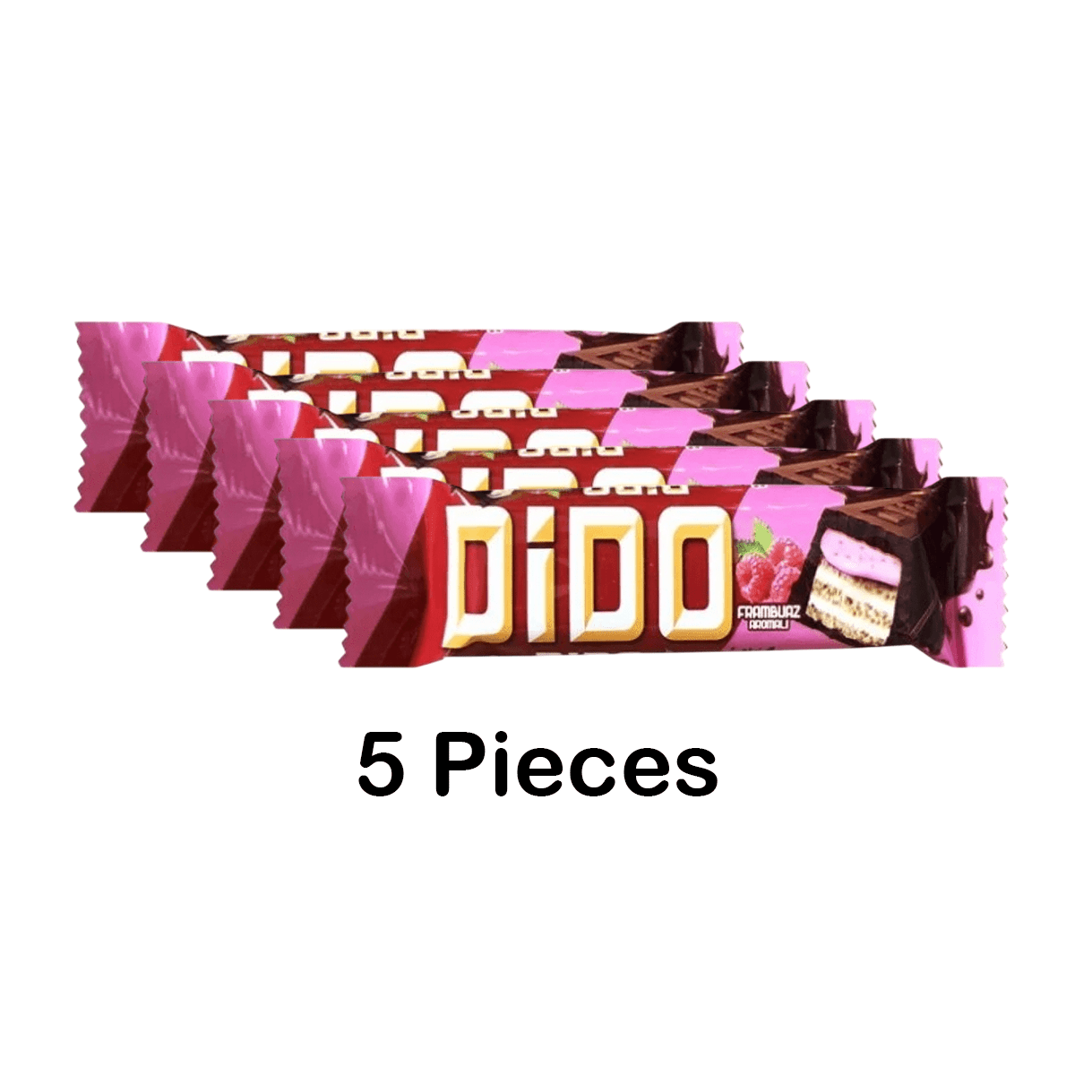 Ulker | Dido Chocolate Covered Wafer Bar Filled with Raspberry Cream