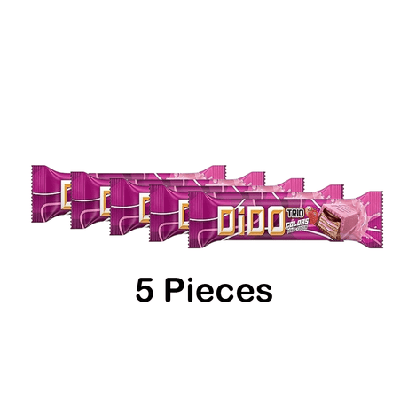 Ulker | Dido Trio Colors Chocolate Covered Wafer Bar Strawberry Flavour