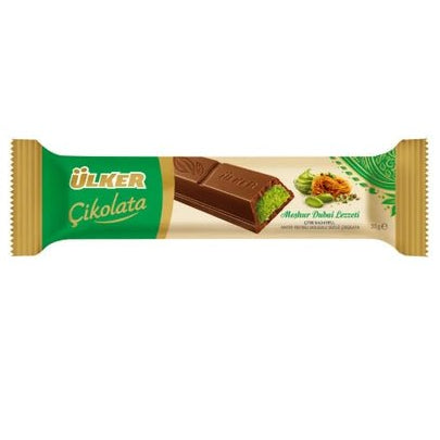 Ulker Dubai Chocolate with Antep Pistachio and Crispy Kataifi - 35g - TryAladdin