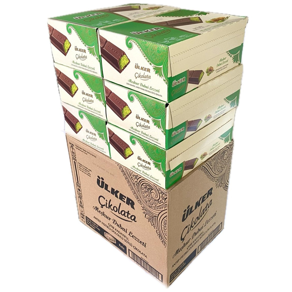 Ulker Dubai Chocolate with Antep Pistachio and Crispy Kataifi - 35g - TryAladdin