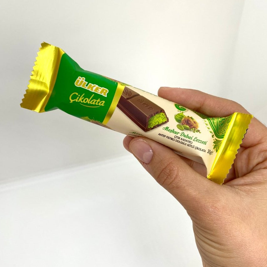 Ulker Dubai Chocolate with Antep Pistachio and Crispy Kataifi - 35g - TryAladdin
