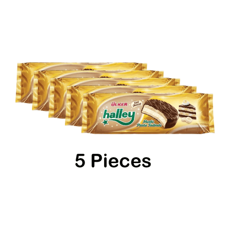 Ulker | Halley Chocolate Covered Banana Falvoured Sandwhich Biscuits 7x30g - TryAladdin