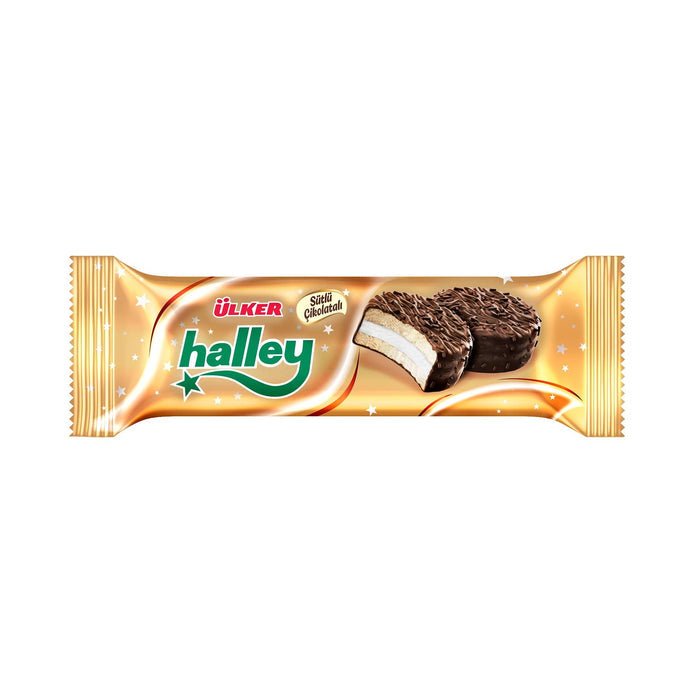 Ulker | Halley Mini Chocolate Covered Garnished Sandwhich Biscuits